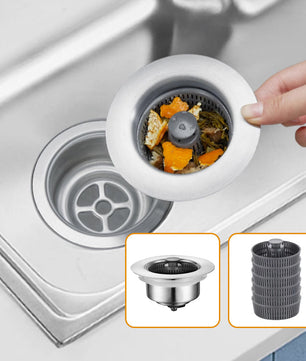 Eliavo SinkFilter - Keuken Gootsteen Riool Verstopping en Geur Filter