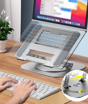 Verbeter Jouw Werkplek met de 360° Draaibare Laptop & Tablet Stand