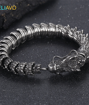 DracoGuard™ Armband | Retro Zilver & Dominantie voor Mannen