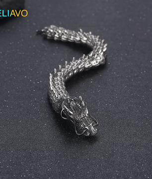 DracoGuard™ Armband | Retro Zilver & Dominantie voor Mannen