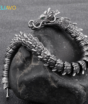 DracoGuard™ Armband | Retro Zilver & Dominantie voor Mannen