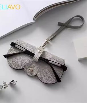 Eliavo Slanke Leren Brillenhoes | Stijlvolle Bescherming voor Leesbrillen en Zonnebrillen