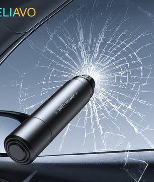 Eliavo Safekey™ | 2-in-1 Noodhulpmiddel | Glasbreker & Riemsnijder - 1+1 GRATIS