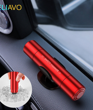 Eliavo Safekey™ | 2-in-1 Noodhulpmiddel | Glasbreker & Riemsnijder - 1+1 GRATIS