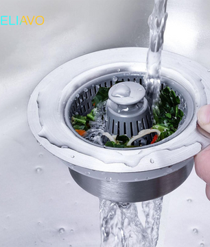 Eliavo SinkFilter - Keuken Gootsteen Riool Verstopping en Geur Filter