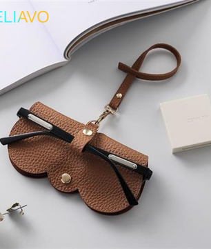 Eliavo Slanke Leren Brillenhoes | Stijlvolle Bescherming voor Leesbrillen en Zonnebrillen