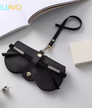 Eliavo Slanke Leren Brillenhoes | Stijlvolle Bescherming voor Leesbrillen en Zonnebrillen