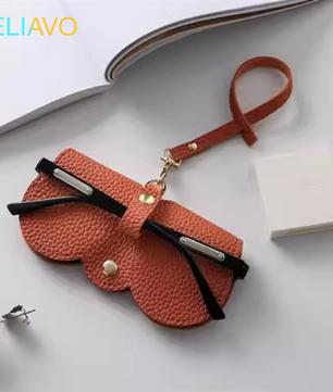 Eliavo Slanke Leren Brillenhoes | Stijlvolle Bescherming voor Leesbrillen en Zonnebrillen