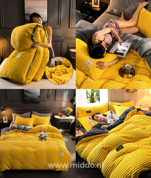 Eliavo Fluwelen Fleece Dekbedovertrek | Aanpasbaar Comfort voor Elk Seizoen, Stijlvol en Zacht