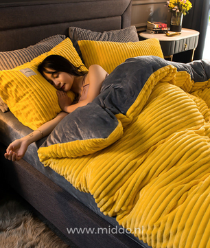 Eliavo Fluwelen Fleece Dekbedovertrek | Aanpasbaar Comfort voor Elk Seizoen, Stijlvol en Zacht