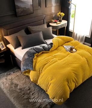 Eliavo Fluwelen Fleece Dekbedovertrek | Aanpasbaar Comfort voor Elk Seizoen, Stijlvol en Zacht