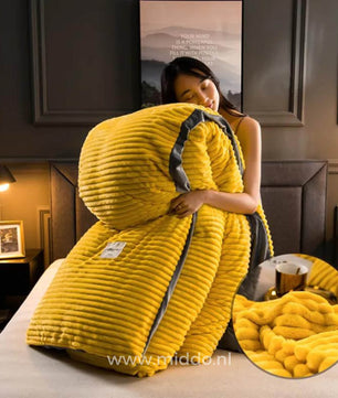 Eliavo Fluwelen Fleece Dekbedovertrek | Aanpasbaar Comfort voor Elk Seizoen, Stijlvol en Zacht