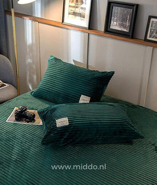 Eliavo Fluwelen Fleece Dekbedovertrek | Aanpasbaar Comfort voor Elk Seizoen, Stijlvol en Zacht