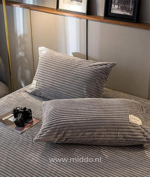 Eliavo Fluwelen Fleece Dekbedovertrek | Aanpasbaar Comfort voor Elk Seizoen, Stijlvol en Zacht