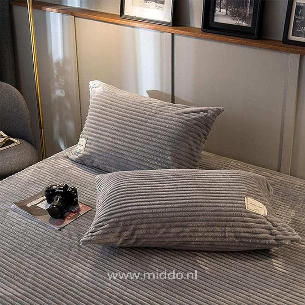 Eliavo Fluwelen Fleece Dekbedovertrek | Aanpasbaar Comfort voor Elk Seizoen, Stijlvol en Zacht