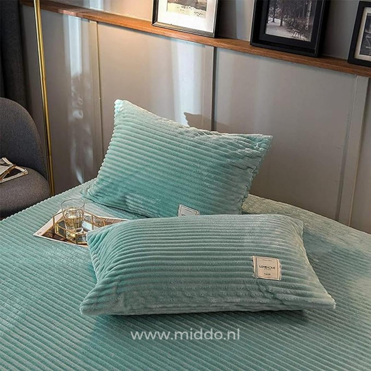 Eliavo Fluwelen Fleece Dekbedovertrek | Aanpasbaar Comfort voor Elk Seizoen, Stijlvol en Zacht