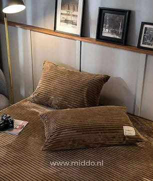 Eliavo Fluwelen Fleece Dekbedovertrek | Aanpasbaar Comfort voor Elk Seizoen, Stijlvol en Zacht