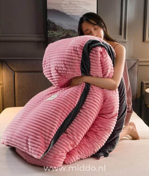 Eliavo Fluwelen Fleece Dekbedovertrek | Aanpasbaar Comfort voor Elk Seizoen, Stijlvol en Zacht