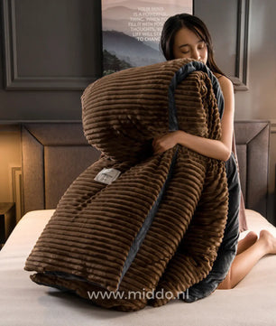 Eliavo Fluwelen Fleece Dekbedovertrek | Aanpasbaar Comfort voor Elk Seizoen, Stijlvol en Zacht