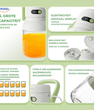 JuiceX™ Draadloze Blender | Draagbare Fruitpers voor Gezonde Sappen