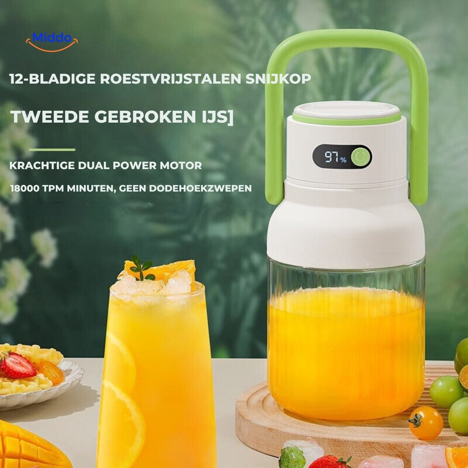 JuiceX™ Draadloze Blender | Draagbare Fruitpers voor Gezonde Sappen