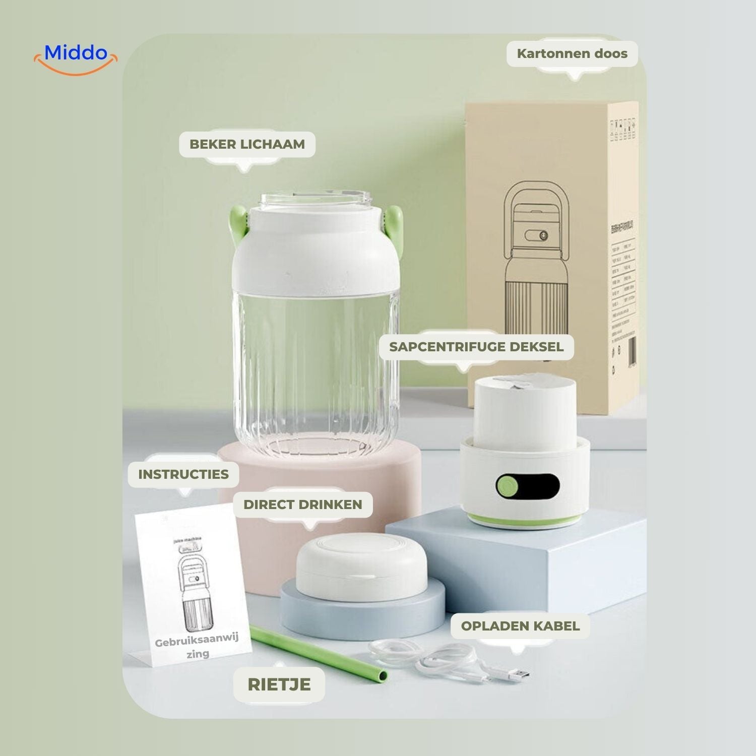 JuiceX™ Draadloze Blender | Draagbare Fruitpers voor Gezonde Sappen