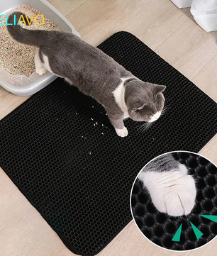 Eliavo Kattenbakmat™ - Zorgt voor een schoon huis!