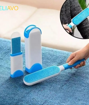 Eliavo HandyBrush™ | Dubbelzijdige Herbruikbare Huisdierhaarverwijderaar met Zelfreinigende Basis