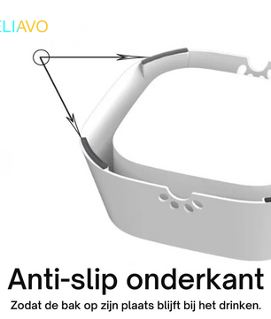 Eliavo HydroPaws™ Anti-Spat Drinkbak voor Honden. Voorkom uitglijders, denk om je veiligheid!