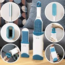 Eliavo HandyBrush™ | Dubbelzijdige Herbruikbare Huisdierhaarverwijderaar met Zelfreinigende Basis