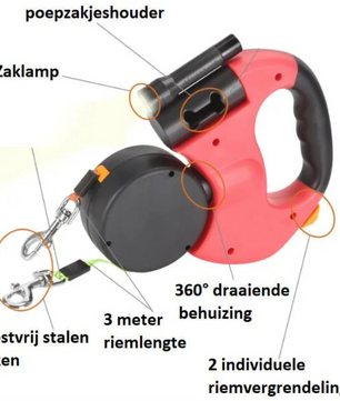 DuoLeash™ – 2-in-1 Hondenriem met Licht