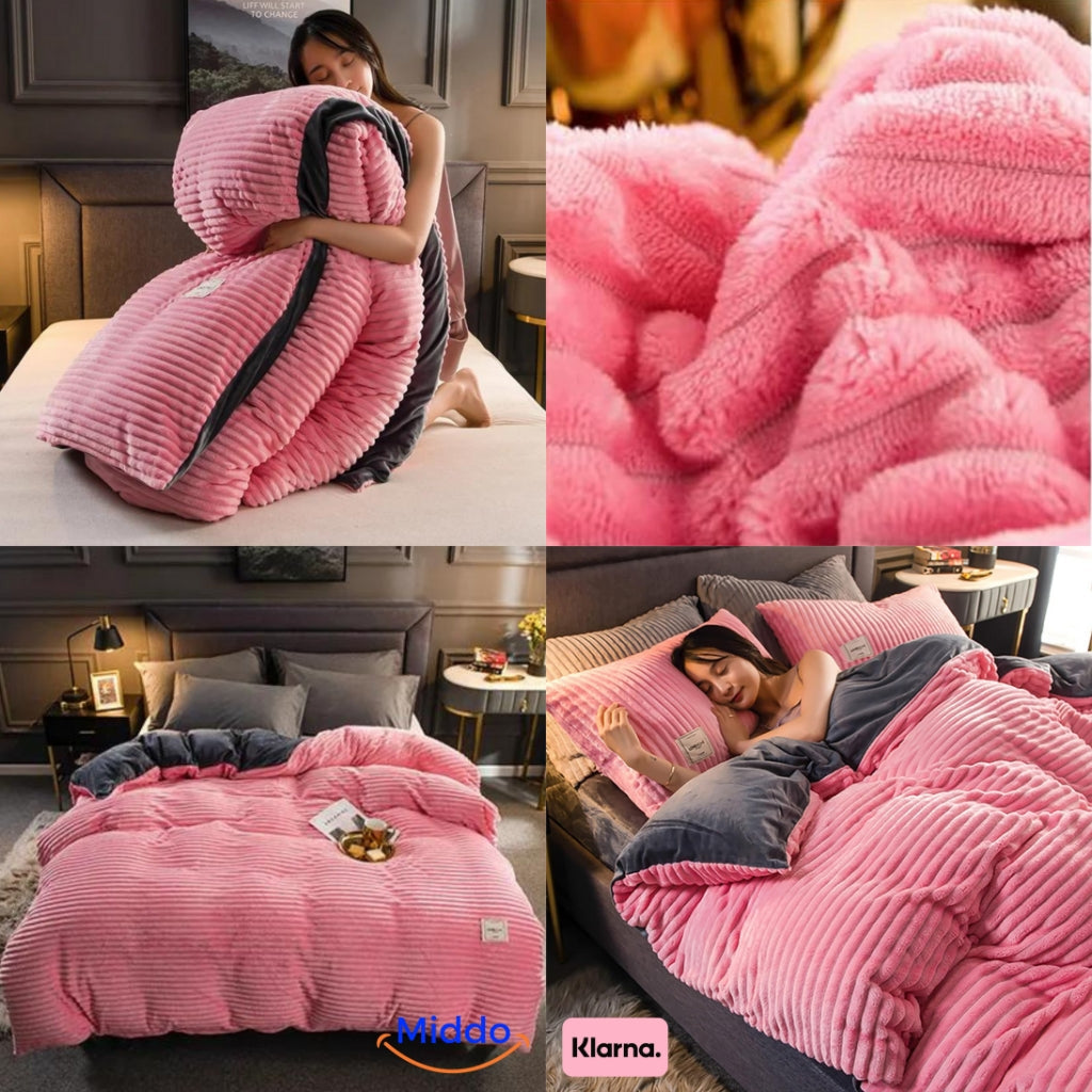 Eliavo Fluwelen Fleece Dekbedovertrek | Aanpasbaar Comfort voor Elk Seizoen, Stijlvol en Zacht