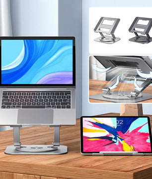 Verbeter Jouw Werkplek met de 360° Draaibare Laptop & Tablet Stand