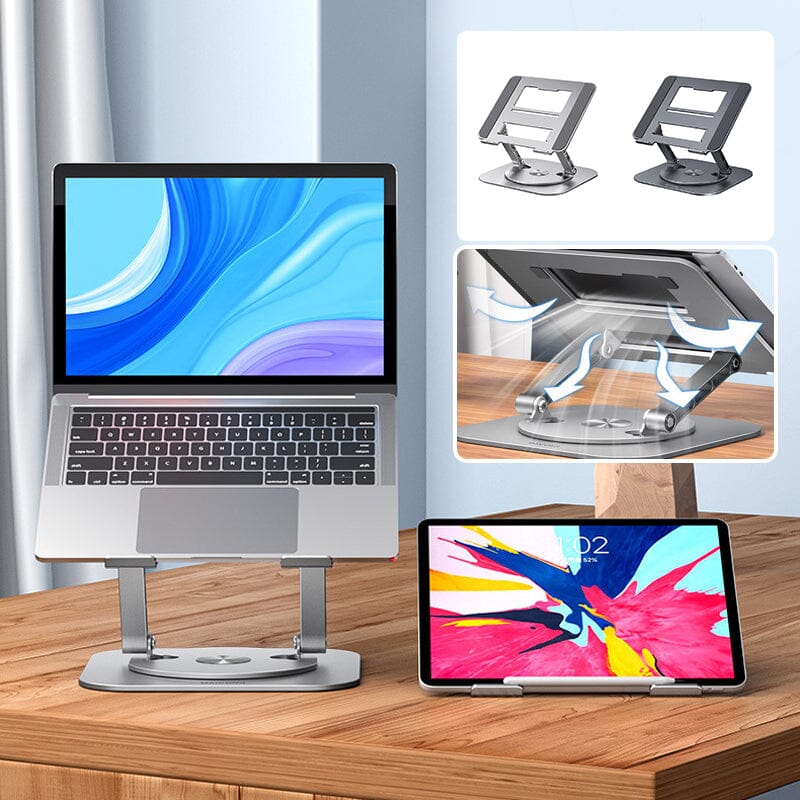 Verbeter Jouw Werkplek met de 360° Draaibare Laptop & Tablet Stand