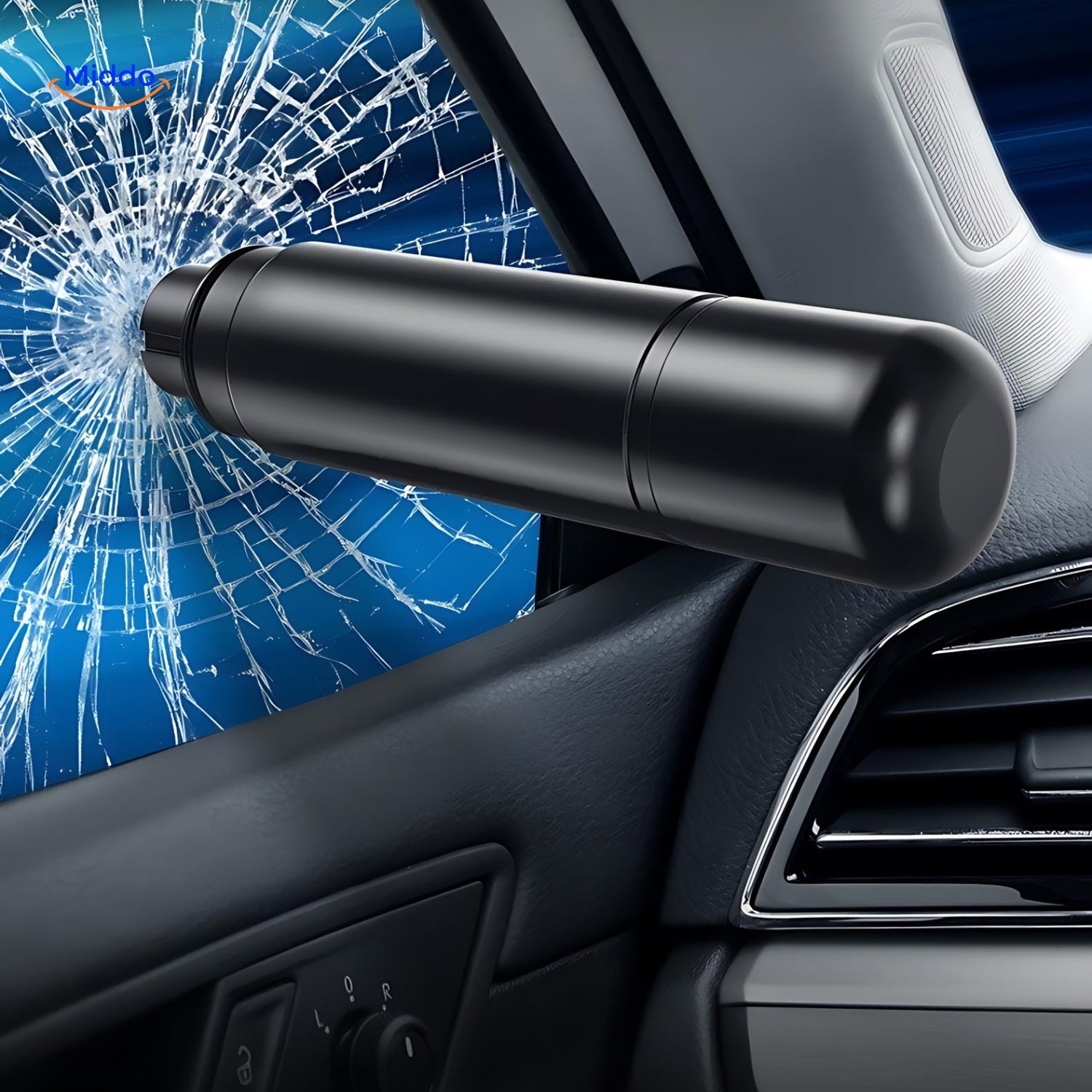 Eliavo Safekey™ | 2-in-1 Noodhulpmiddel | Glasbreker & Riemsnijder - 1+1 GRATIS