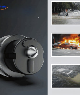 Eliavo Safekey™ | 2-in-1 Noodhulpmiddel | Glasbreker & Riemsnijder - 1+1 GRATIS