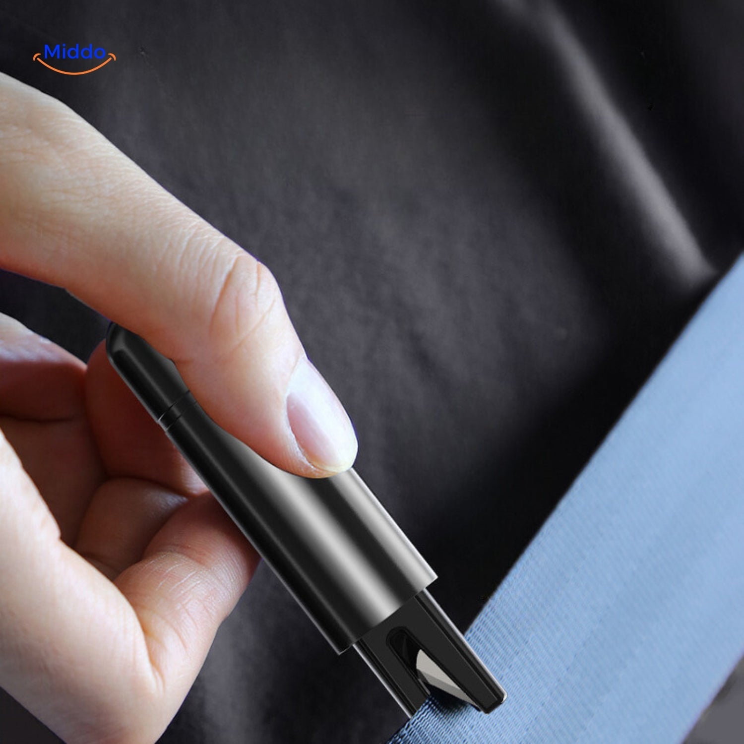 Eliavo Safekey™ | 2-in-1 Noodhulpmiddel | Glasbreker & Riemsnijder - 1+1 GRATIS